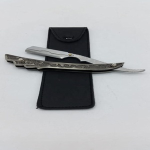 Professional Barber Use Shaving <b>Razors</b> <b>Straight</b> Edge Stainless Steel Blade Holder <b>Razors</b> Black Color Men's Shaving <b>Razor</b> - Product Image 1