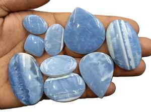 Turquesa Azul Natural, Corte Ovalado, Cabujón, Piedra Preciosa Suelta al por Mayor para Joyería, con Efecto Óptico de Estrella, de Rajasthan - Product Image 3