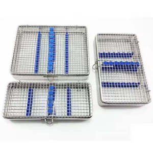 Bandeja de malla de alambre hueca de acero inoxidable de alta calidad para instrumental quirúrgico y dental, esterilizable, autoclavable, para almacenamiento manual - Product Image 4
