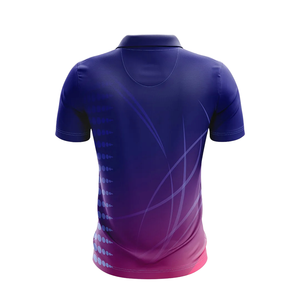 Men Blue Sublimation Cricket Jersey Short Sleeve Sports Shirt Training Match Wear <b>Athletic</b> Team Uniform Performance Clothing - Product Image 2