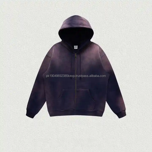 Ropa de hombre personalizada Ropa Logotipo personalizado Estilo casual Fleece Hip Hop Cremallera Sudaderas con capucha y sudaderas de hombre de gran tamaño de alta calidad - Product Image 2