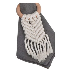 Luxury Space Cotton Handmade <b>Napkin</b> Holder Table Decor Wedding Accessories Macrame Decoration <b>Napkin</b> <b>Ring</b> for Party Events - Product Image 4