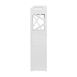Mensola portaoggetti da bagno bianca con cassetto, organizer multi-scomparto, impermeabile, anti-marciume, ecologico, triangolare - Product Image 2