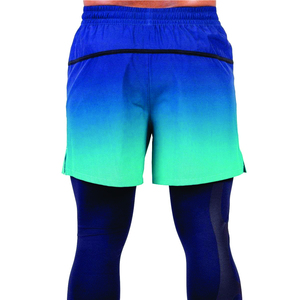 Shorts de course pour hommes 2 en 1, shorts de sport athlétiques avec compression intégrée, poche pour téléphone, short de performance pour l'entraînement - Product Image 2