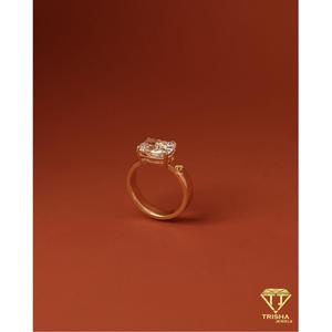 Bague en diamant de laboratoire VVS en gros, en argent sterling 925, sertie en grappe rectangulaire, bijou de luxe haut de gamme et de caractère - Product Image 5