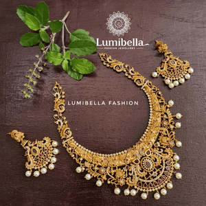 Fashion Jewelry Set Peacock Short <b>Necklace</b> with <b>Ruby</b> Stones - Product Image 1