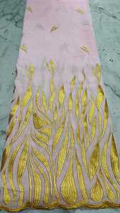 High Quality Woven Combed Cotton Voile <b>Fabric</b> Breathable Embroidery Traditional Multicolour Women's Thoub Lafaya Sudanese <b>Medium</b> - Product Image 2