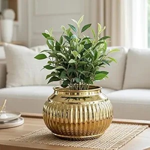 New Arrival Gold Iron Modern Gold Metal Hammered Flower <b>Vase</b> Tabletop Decoration Wedding Home Decor - Product Image 3