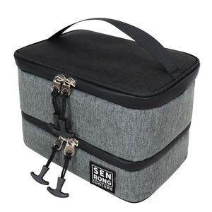 Neoprene Zipper Closure Handle Lunch Box Keep Cold Food Storage Sen Rong Insulated Cooler Bag Gray Cooler Bags - Product Image 1