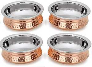 High Standard Quality Daily Catering Serving Cooking Food Frying <b>Pan</b> In Copper Finishing Polka Dot Design For Alternative Use - Product Image 6