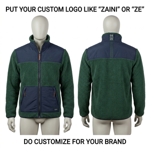 Men Crop Top Polar Fleece <b>Jacket</b> 240g Premium Polyester Fleece <b>Pink</b> Custom Embroidery Chenille Patch Embossed OEM ODM <b>Waterproof</b> - Product Image 1