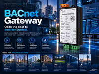 Passerelle BACnet Milesgo BAC1002-ARM, convertisseur de protocole d'automatisation des bâtiments industriels pour les systèmes de contrôle BMS, CVC et IoT