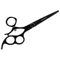Ciseaux de coiffure professionnels à 3 anneaux rotatifs pour barbier, 5,5 pouces, en acier inoxydable de haute qualité, confortables et adaptés