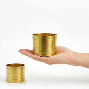 Taza Medidora de Latón Puro a Precio Mayorista, Utensilio de Cocina para el Hogar, Taza Medidora de Arroz y Granos, Artesanía Hecha a Mano con Acabado Dorado - Product Image 2