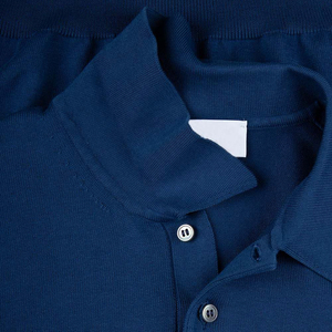 Polo de Manga Corta Azul Oscuro para Hombre, Estilo Casual de Negocios, para Verano, Tela Premium, Corte Cómodo y Elegante, con Logotipo Personalizado - Product Image 3