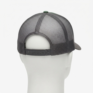 Casquette de camionneur verte pour homme avec logo brodé orange personnalisé, dos en maille, casquette de baseball ajustable, streetwear - Product Image 4