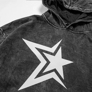 Sudadera con Capucha Extra Grande de Felpa de Algodón Grueso con Lavado Ácido Vintage, Transpirable, para Invierno, con Impresión y Bordado de Logotipo Personalizado - Product Image 4