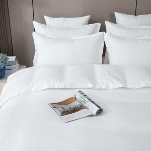 Premium <b>Queen</b> Size Solid Cotton Polyester 80:20 Breathable 300 Thread Count All-Season <b>Sheet</b> Set for Home Hotel Use - Product Image 3
