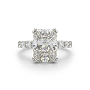 Anillo de Compromiso y Boda Clásico de Oro Blanco de 8K con Diamantes Certificados por IGI, Elegante Banda Sencilla con Brillo Radiante, Ideal para Uso Diario y Regalo - Product Image 1