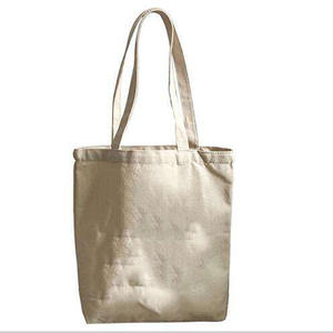 Bolsa de Hombro para Mujer, Bolsa de Compras Personalizada, Ecológica, Reutilizable, de Lona de Algodón Simple - Product Image 1