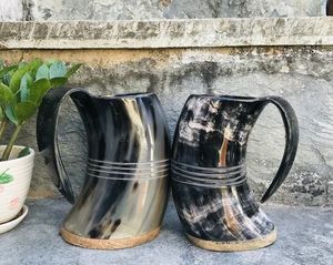 Drinking Beer Horn Mug Food Safe Sustainable Viking Drinking Horn Beer Mug Drinking Horn Mug for Medieval/Norse Parties - Product Image 1