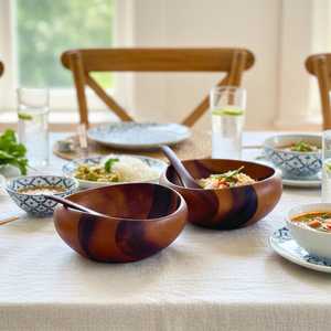 Bol à salade et à fruits en bois poli, fait main, écologique, durable, résistant au lave-vaisselle, moderne, personnalisable, cadeau d'entreprise - Product Image 1