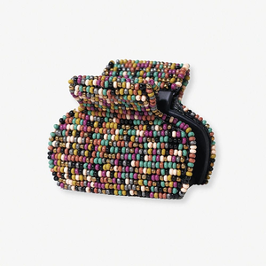 Barrettes à cheveux fantaisie faites à la main, moyennes, avec perles de rocaille, pour femmes et filles, fabriquées en Inde. - Product Image 4