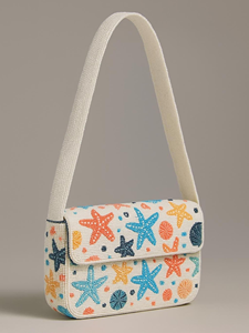 Sac à bandoulière perlé fait main pour femme, motif floral tendance, pochette de soirée à rabat, broderie colorée - Product Image 5