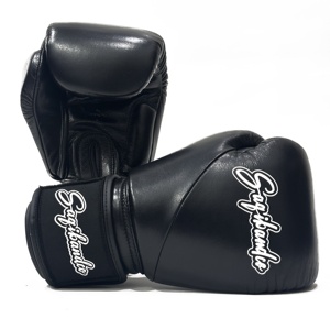 Guantes de Boxeo Tailandés Taihechangsheng SC 9990 de 8oz, 10oz, 12oz y 16oz, Impermeables, de Cuero Vacuno, con Cierre de Gancho y Bucle - Product Image 2
