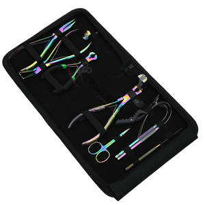 Hair Extension Tools Kit with Hair Extension Pliers Thread Cutting Shear Finger Sectioning Tool Non-Slip Salon Sectioning <b>Clips</b> - Product Image 1