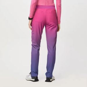 Pantalon de travail médical pour femmes, coupe slim, style jogger, avec poches, pour infirmières - Product Image 3