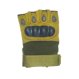 Gants de cyclisme en cuir robuste sur mesure, écologiques, confortables, design demi-doigts, couleurs et tailles personnalisées disponibles - Product Image 1