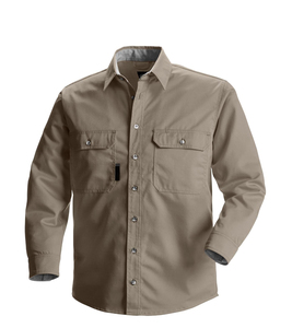 Chemise de travail FR pour hommes, 100 % coton, respirante, ignifuge, qualité supérieure, la plus vendue en gros, pour le soudage industriel - Product Image 1