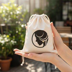 Reusable <b>Small</b> Size Burlap Drawstring Bag Handle | Custom Printed Eco Friendly Tote for <b>Shopping</b> Grocery Corporate Promotion - Product Image 3