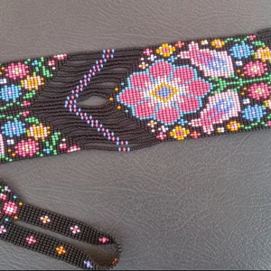 WHOLESALE BOHO style BUkrainian <b>Beaded</b> Necklace <b>Set</b>: Crane Bird Floral Ethnic Jewelry Traditional Beadwork FOR PARTY,CHRISTMAS - Product Image 6