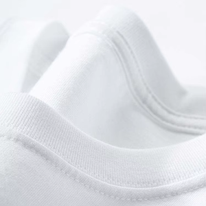 Camiseta Blanca Casual para Hombre, Cuello Redondo, Hombros Caídos, Manga Corta, 100% Algodón de Alto Gramaje, Impresión Serigrafiada, MOQ Bajo - Product Image 4