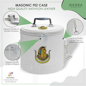 NANBA GROUP Bordado a máquina con doble logotipo Daughters of ISIS, imitación de cuero Fez |   Almacenamiento de Sombreros/Gorras - Product Image 5