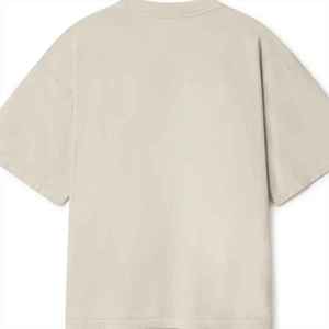 T-shirt décontracté 100 % coton pour homme, manches courtes, design uni, finition délavée, coupe estivale, personnalisable - Product Image 2