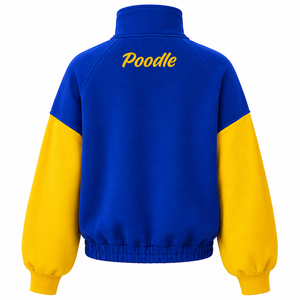Sudadera de cuello alto con cordones y bordado de la hermandad griega Sigma Gamma Rho para mujer, estilo color block, venta al por mayor - Product Image 6