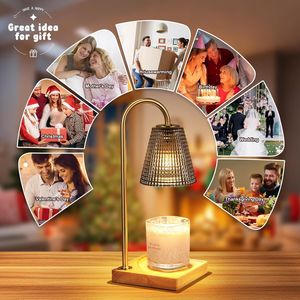 Lampe chauffe-bougie noire et or avec minuterie et variateur d'intensité, idéale pour les cadeaux d'anniversaire pour femmes, mamans, ou comme décoration de maison neuve, style vintage. - Product Image 4