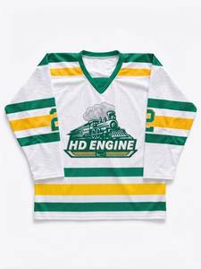 Custom Ice Hockey Jersey Adult Quick Dry <b>Polyester</b> Team Uniform V Neck Sports <b>Shirt</b> with Logo Name Printing - Product Image 3
