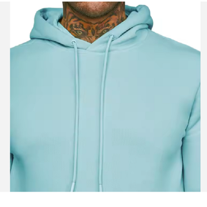 Sweat à capuche personnalisé de haute qualité avec broderie et impression en relief pour hommes, motif uni, collection été - Vente en gros - Product Image 3