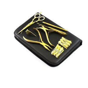 Professional Hair Extension Tools Kit with <b>Silicone</b> <b>Beads</b> in Black Brown and Beige Microlink Pliers Scissors Loop and Hook - Product Image 1