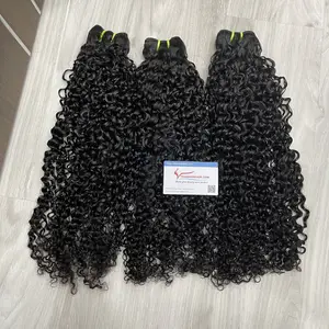 Um tipo de extensão de cabelo cozido no vapor 100% pacote de piexe encaracolado vietnamita sem emaranhado, trama genial, fornecedor do Vietnã