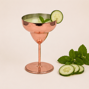 Verre à margarita en cuivre pur fait main, gobelet à cocktail en métal martelé pour bars, restaurants et services de réception de luxe - Product Image 4