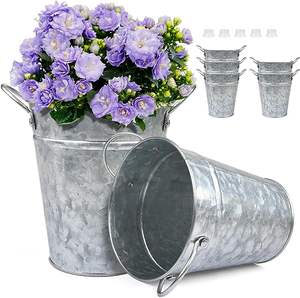 DECORHAAT Meilleure Qualité Galvanisé Métal Intérieur Jardin Décor Vintage Style Usine Directe Planteur Pot Ensemble Maison Sol Plantes - Product Image 3
