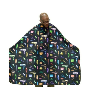 Capes de barbier 100% polyester pour salon, extra longues, impression personnalisée, unisexes, imperméables, avec logo personnalisé - Product Image 6