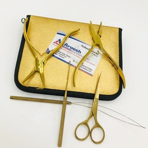Precio al por mayor, alicates de extensión de cabello de acero inoxidable de Color Plasma dorado, herramientas de embalaje sostenibles - Product Image 3