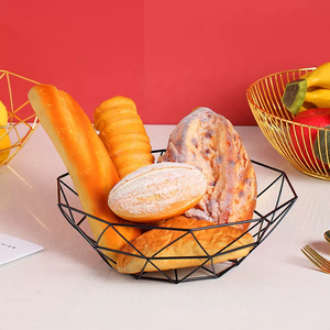 Corbeille à fruits et légumes décorative en fil métallique doré, support de rangement pour comptoir de cuisine et table à manger - Product Image 4
