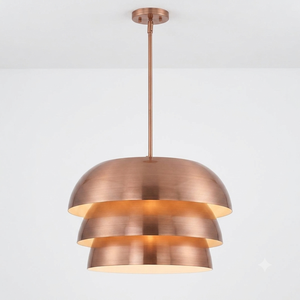 Lampe suspendue en métal noir E27, abat-jour cloche, luminaire de plafond LED d'intérieur, grande taille, design mural, lampe suspendue artisanale - Product Image 6